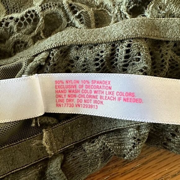 Xhilaration Army Green Lace Bralette Size XSmall - Picture 8 of 9